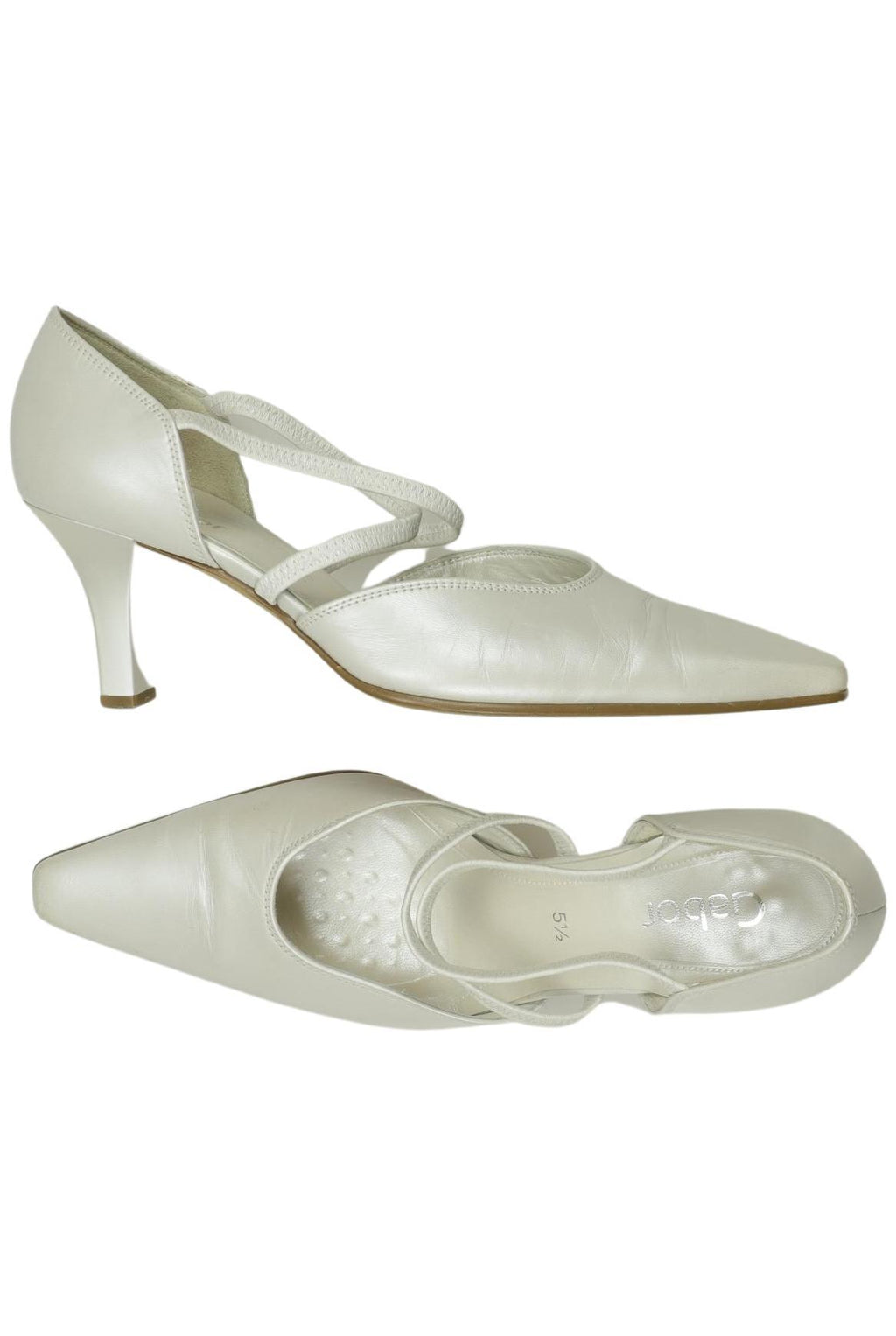 Gabor Women's Pumps Cream White EU 38.5 Leather 5