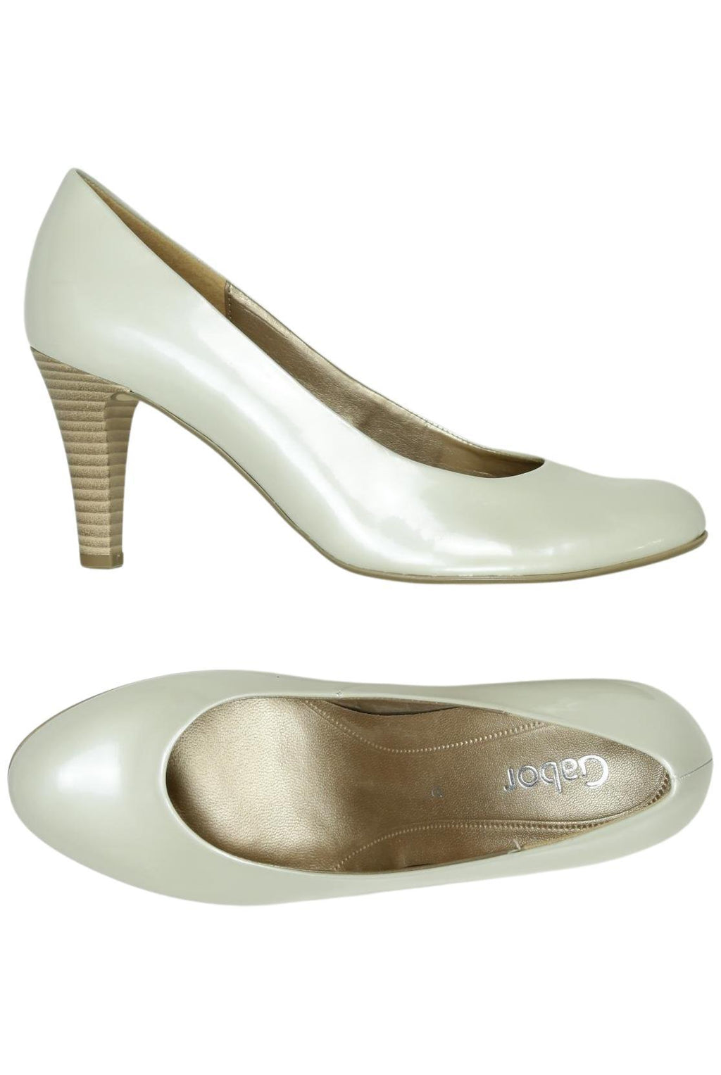 Gabor Women's Pumps Cream White EU 39 Synthetic Leather 3