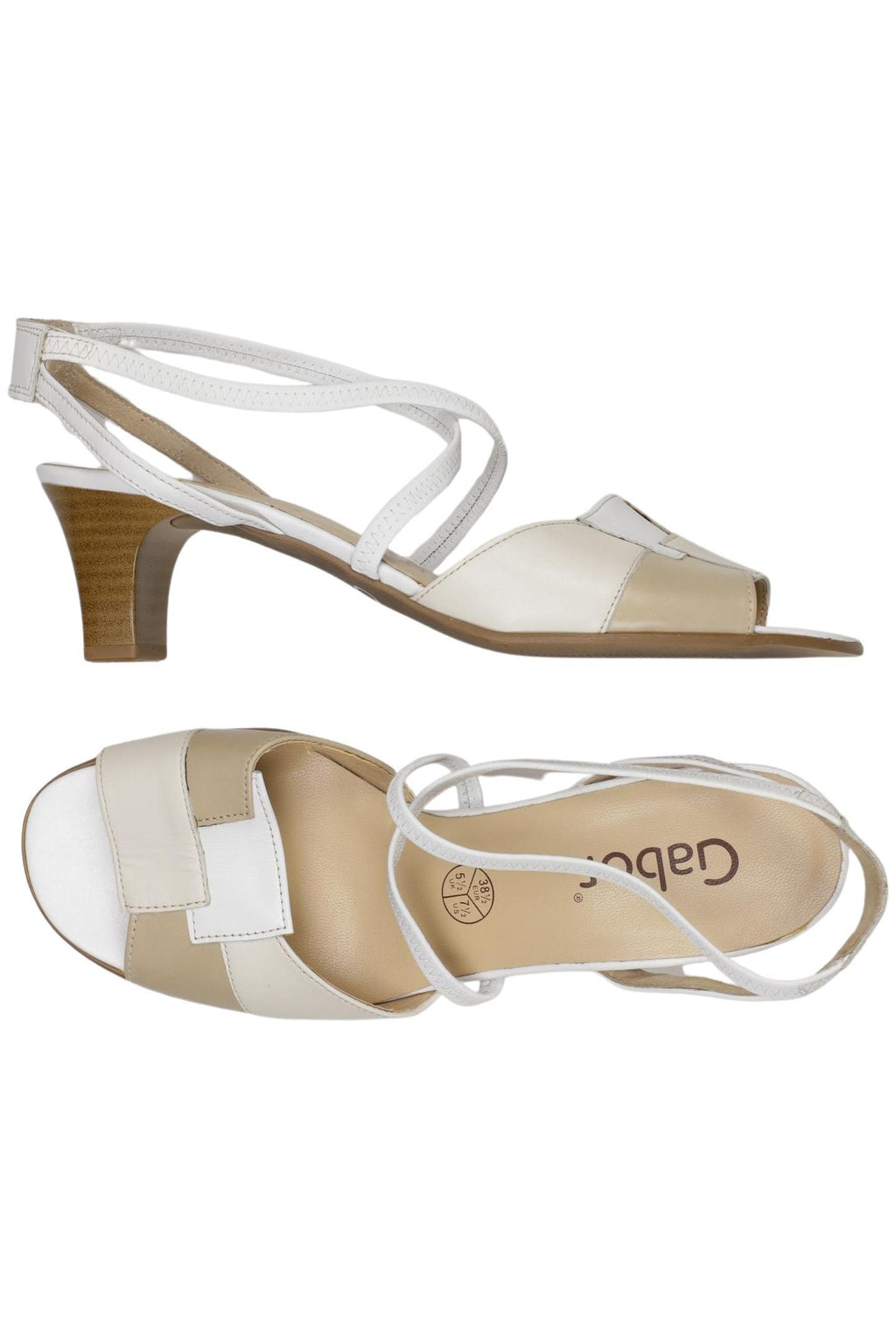 Gabor Women's Sandals White EU 38.5 Leather 9