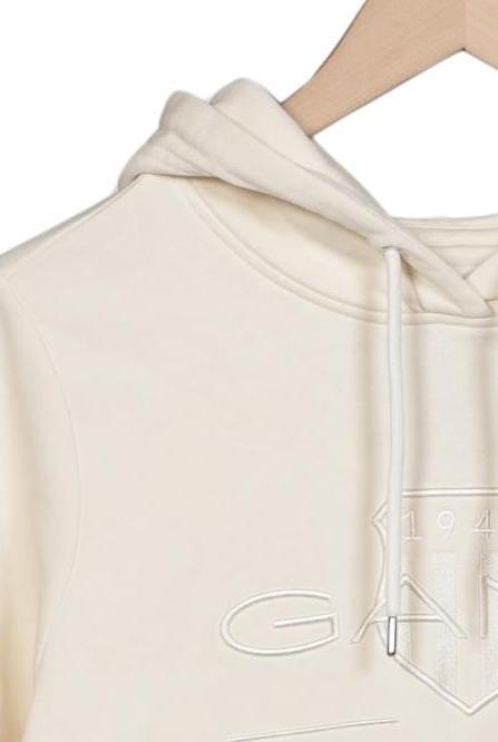 Gant Damen Kapuzenpullover Cremeweiß M 4