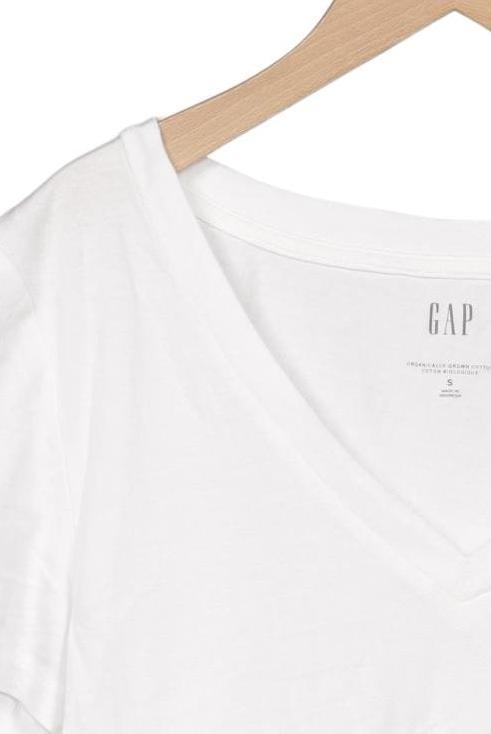 Gap Damen T-Shirt Weiß Gr. S Baumwolle 9