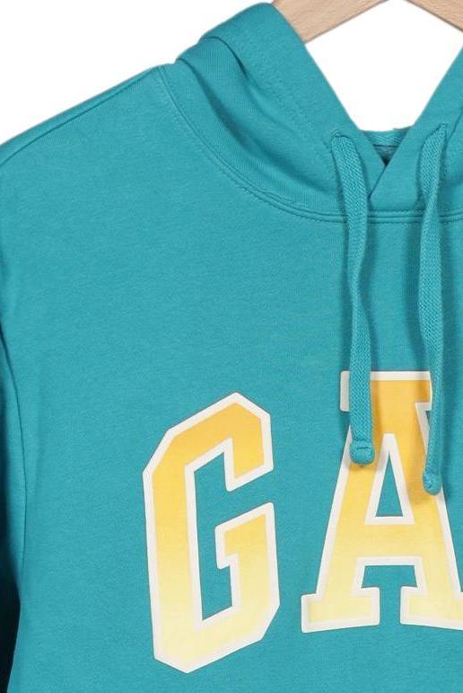 Gap Men's Hoodie Turquoise Size S 4
