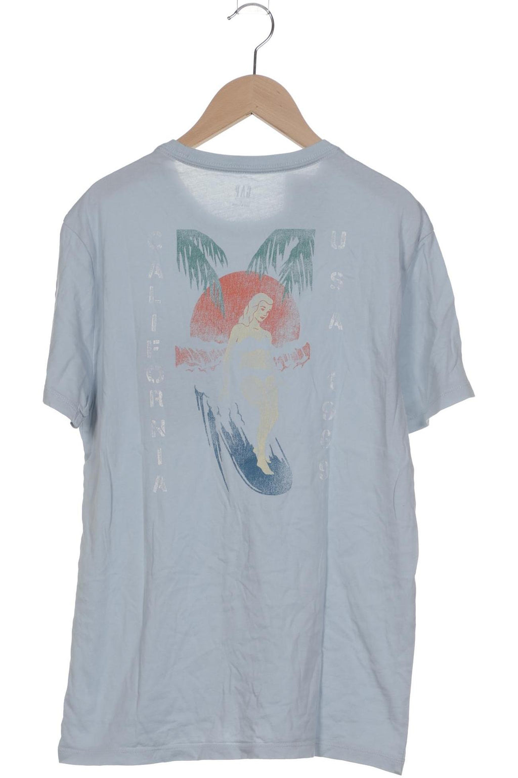 Gap Men's T-Shirt Light Blue S 5