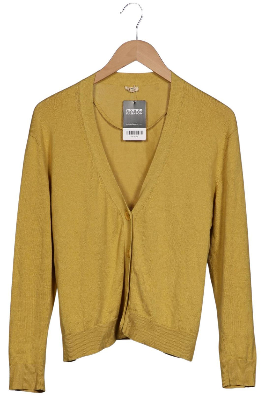 Grüne Erde Women's Cardigan Yellow Size M Cotton 2