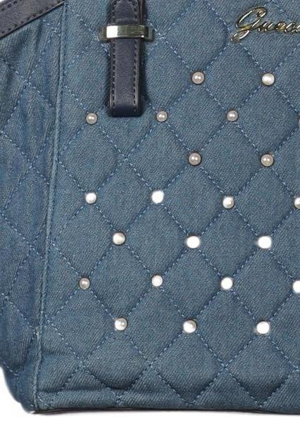 Guess Large Women's Handbag Blue Synthetic 4