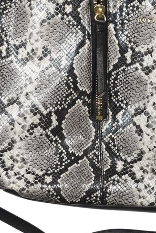 Guess Damen Handtasche groß Leder Schwarz 4