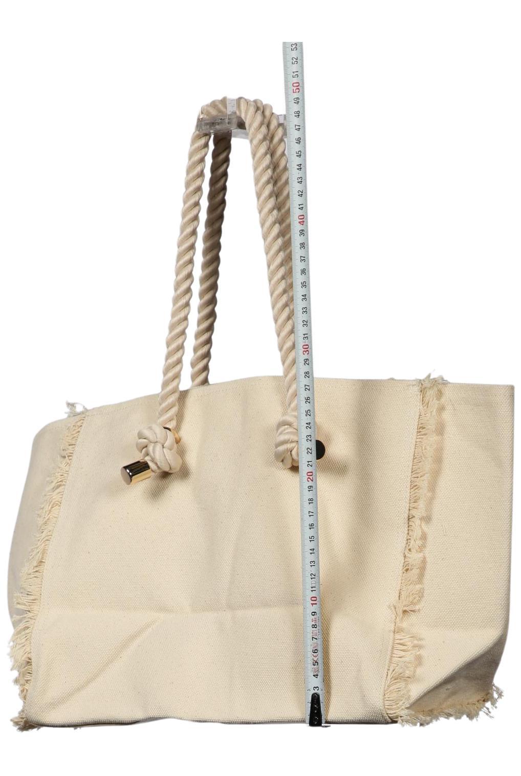 H&M Women Handbag Beige Cotton 3