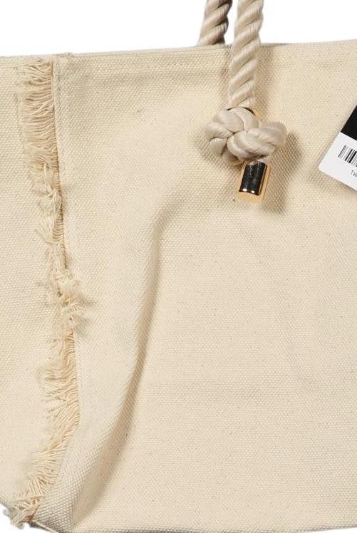 H&M Women Handbag Beige Cotton 4