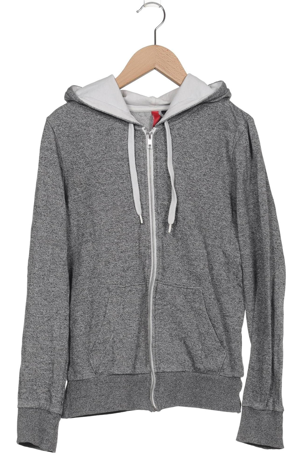 H&M Damen Kapuzenpullover Grau EU 36 Baumwolle 4