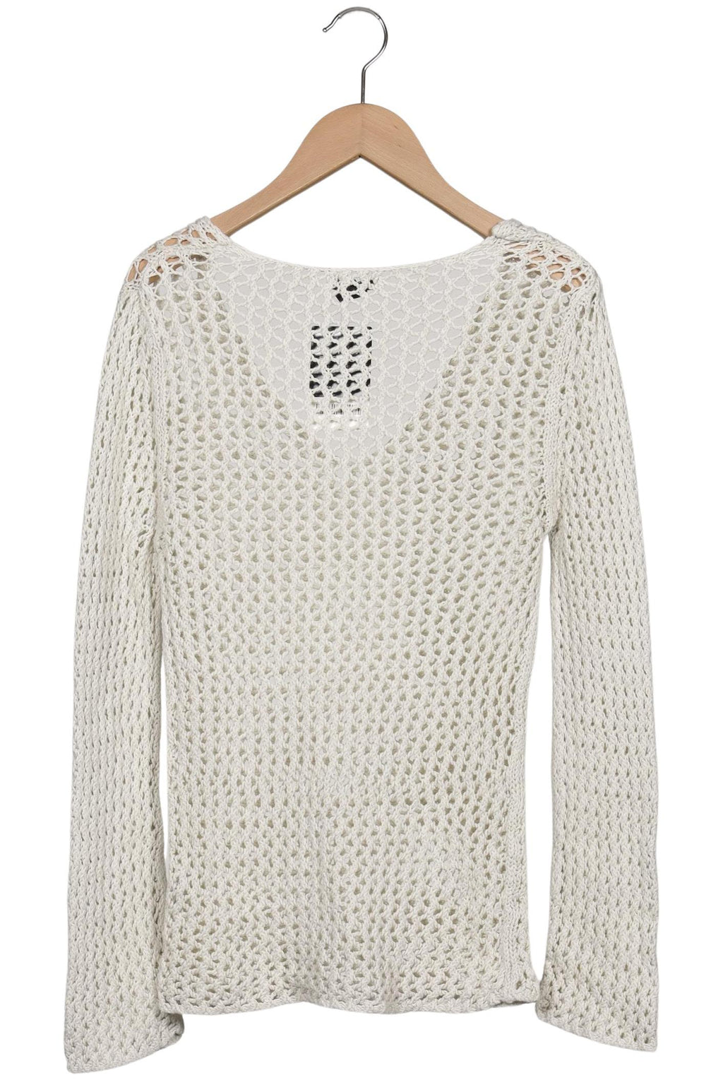 H&M Women's Sweater Cream White Size S Linen Cotton 5