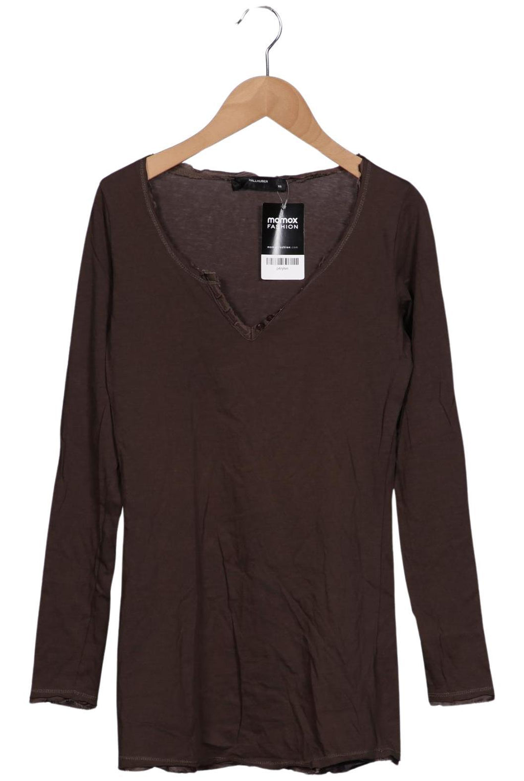 Hallhuber Women Long Sleeve Shirt Brown Size XS 3