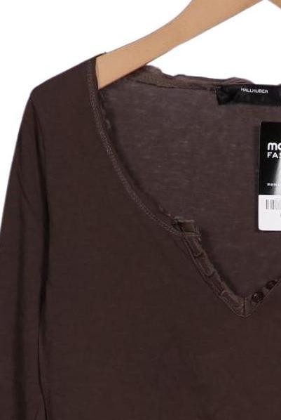 Hallhuber Women Long Sleeve Shirt Brown Size XS 4