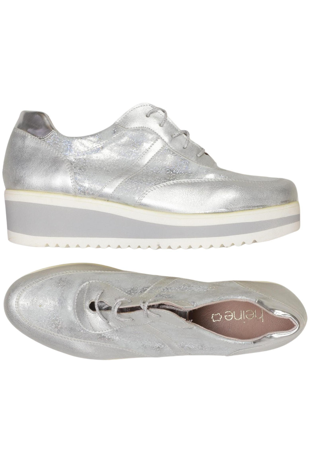 Heine Women's Half Shoe Silver EU 41 Synthetic Leather 2