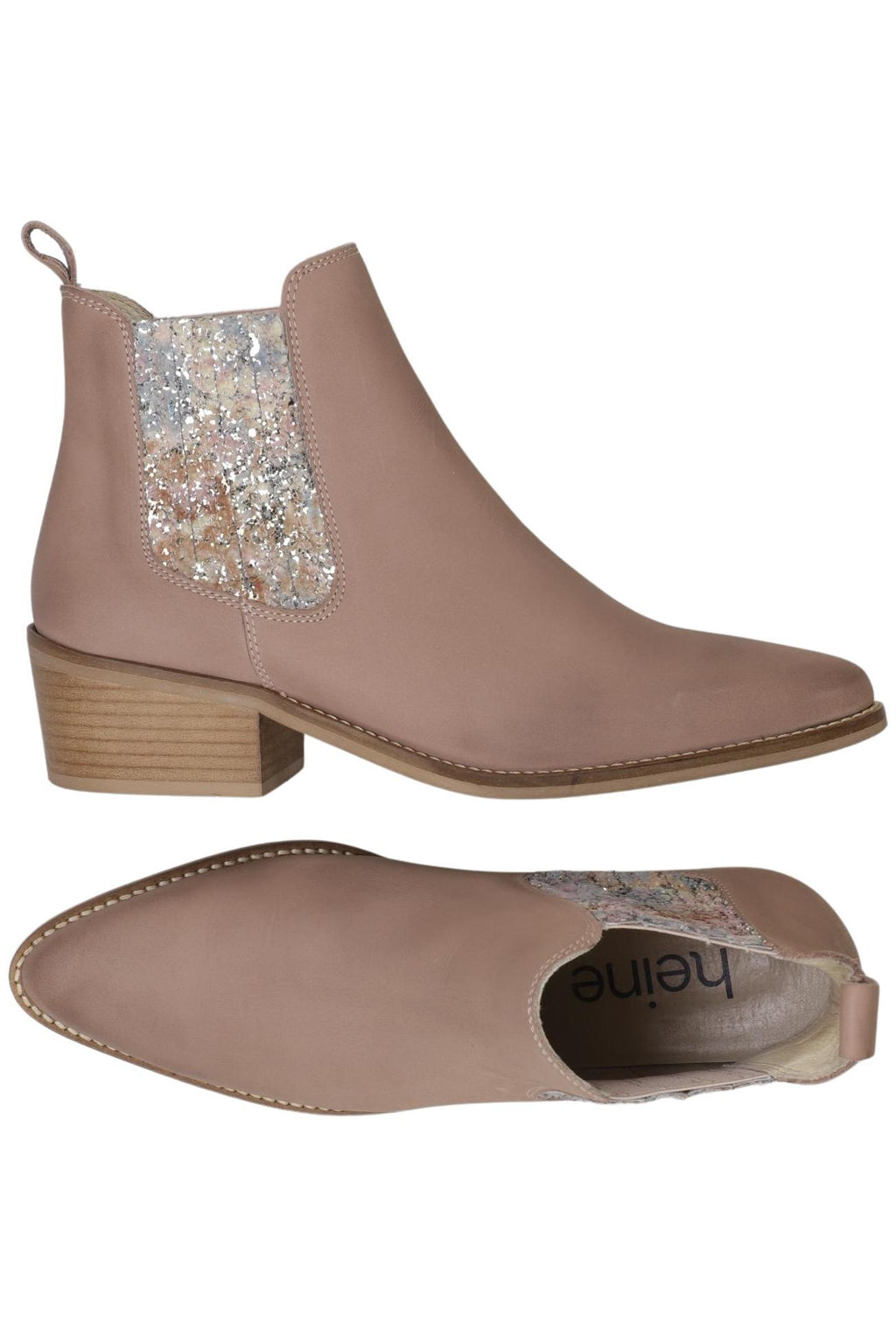 Heine Women's Ankle Boot Pink EU 38 Leather 2
