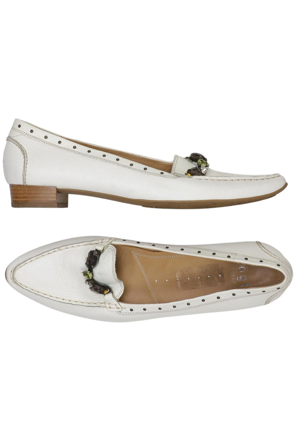 Högl Women's Half Shoe White EU 38.5 Leather Second Hand 2
