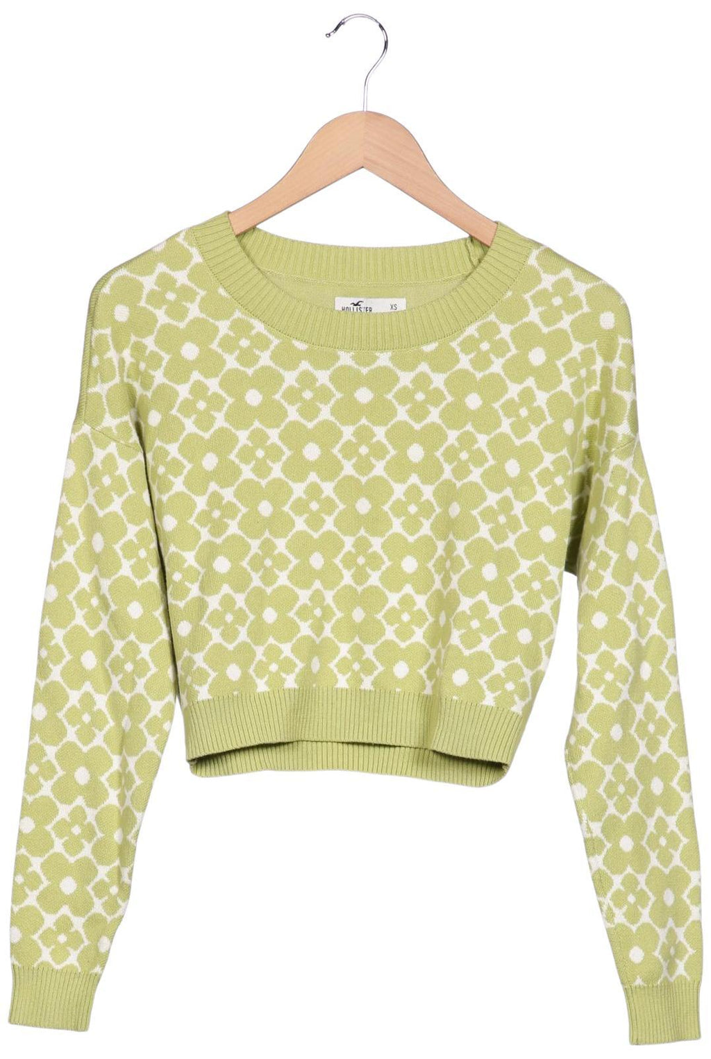 Hollister Women's Pullover Light Green XS Cotton 4