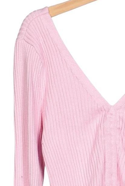 Hollister Women's Sweater Pink S 4
