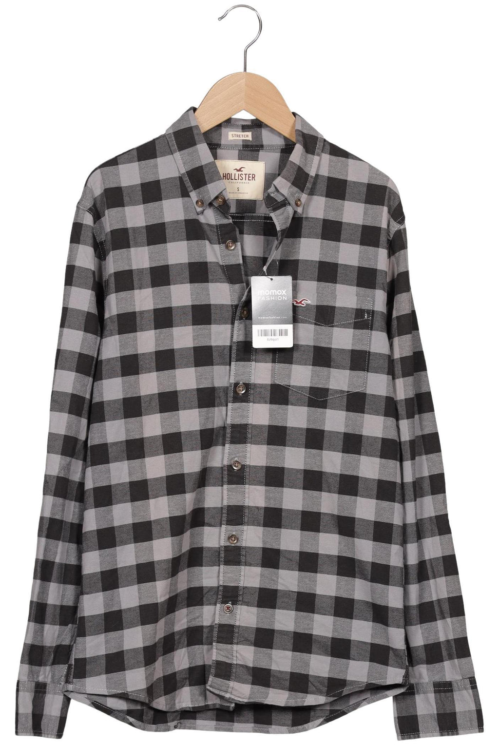 Hollister Men Shirt Gray S Cotton Elastane 9