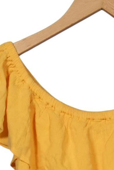 ICHI Damen T-Shirt Orange Größe XS Viskose 4