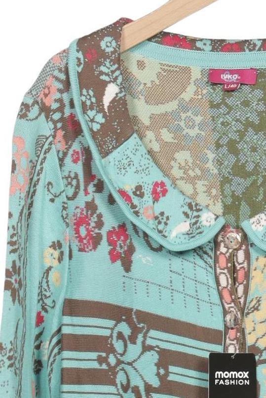 Ivko Damen Strickjacke Türkis EU 40 Baumwolle 4