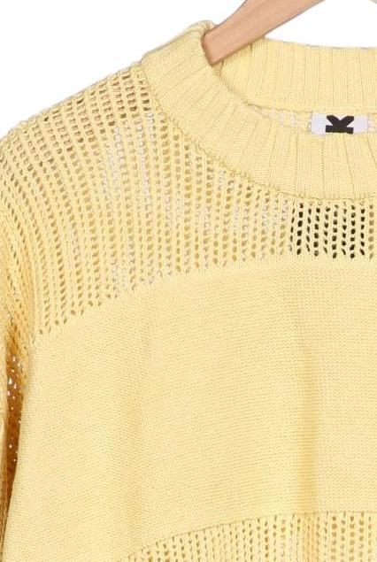 Karo Kauer Damen Pullover Gelb Gr. S 4