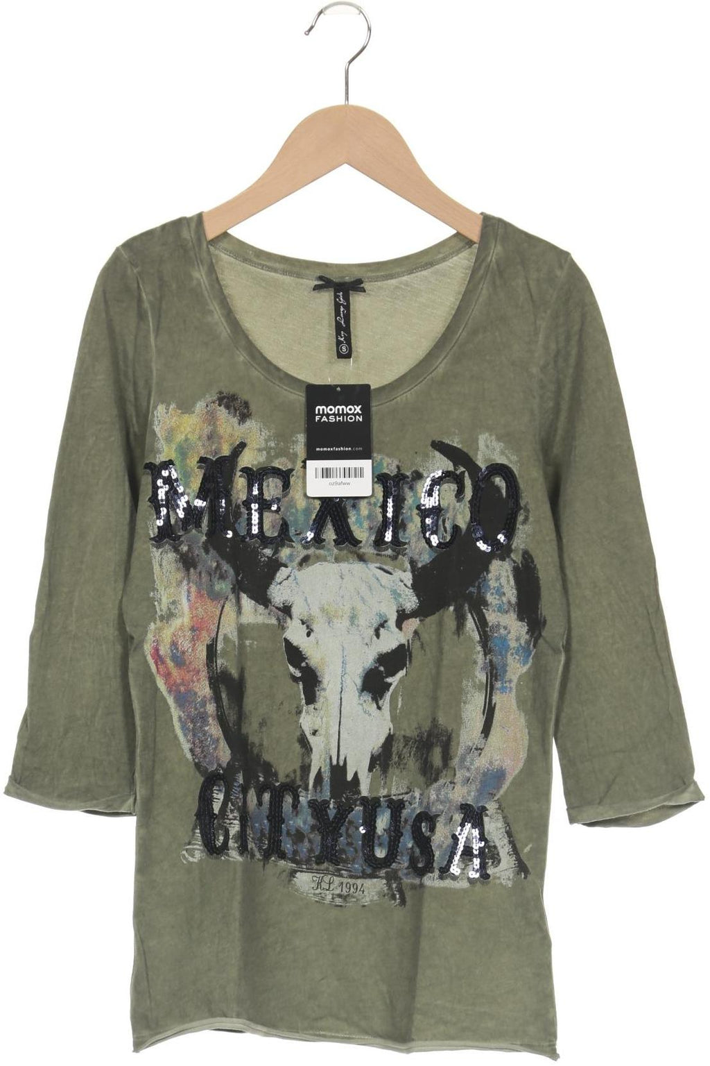 Key Largo Women Long Sleeve Shirt Green Size S Cotton 8