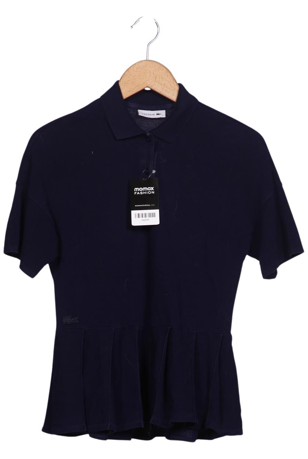 Lacoste Women Polo Shirt Navy Blue Size S Cotton 2