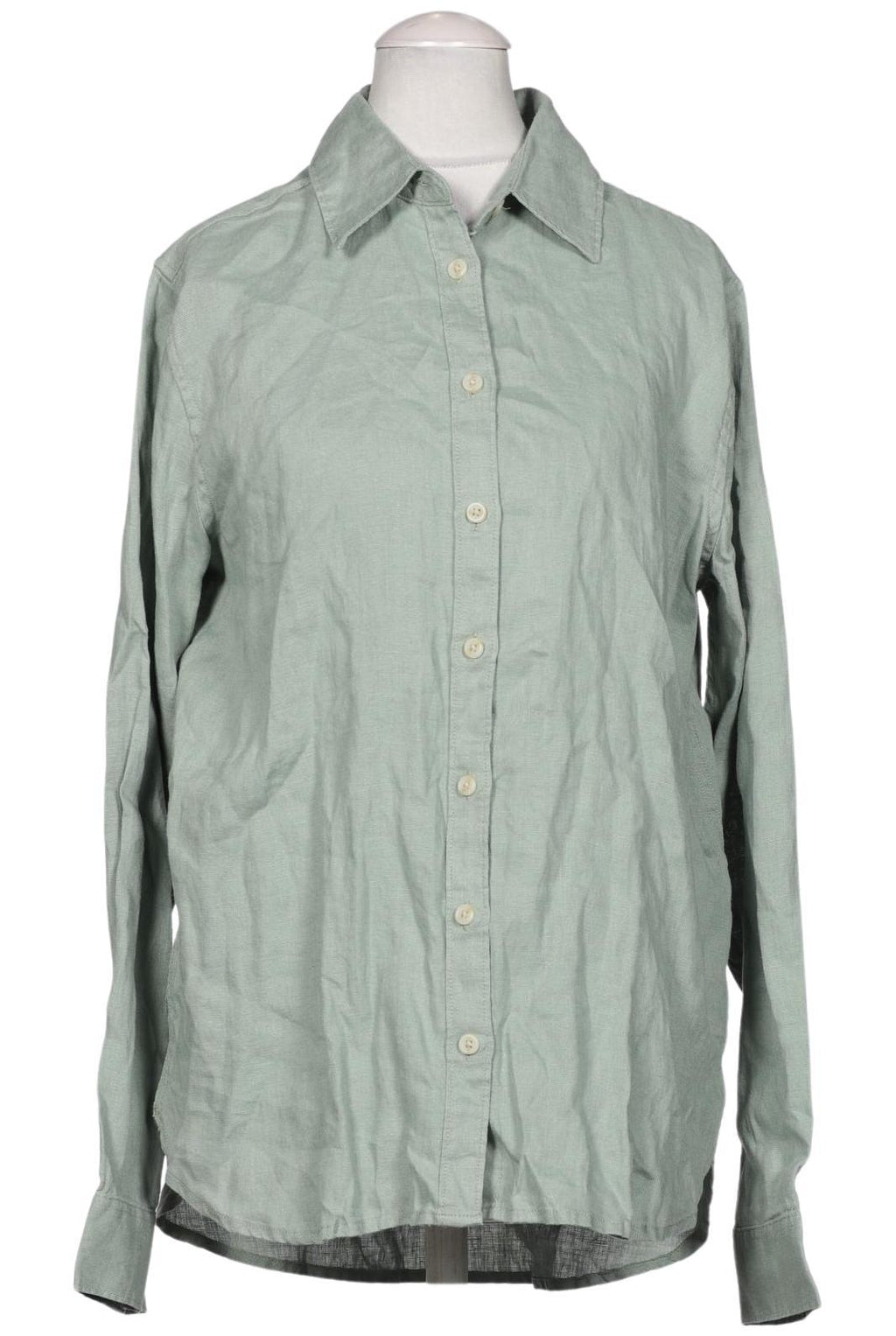 Lands End Women's Blouse Light Green XS Linen 2