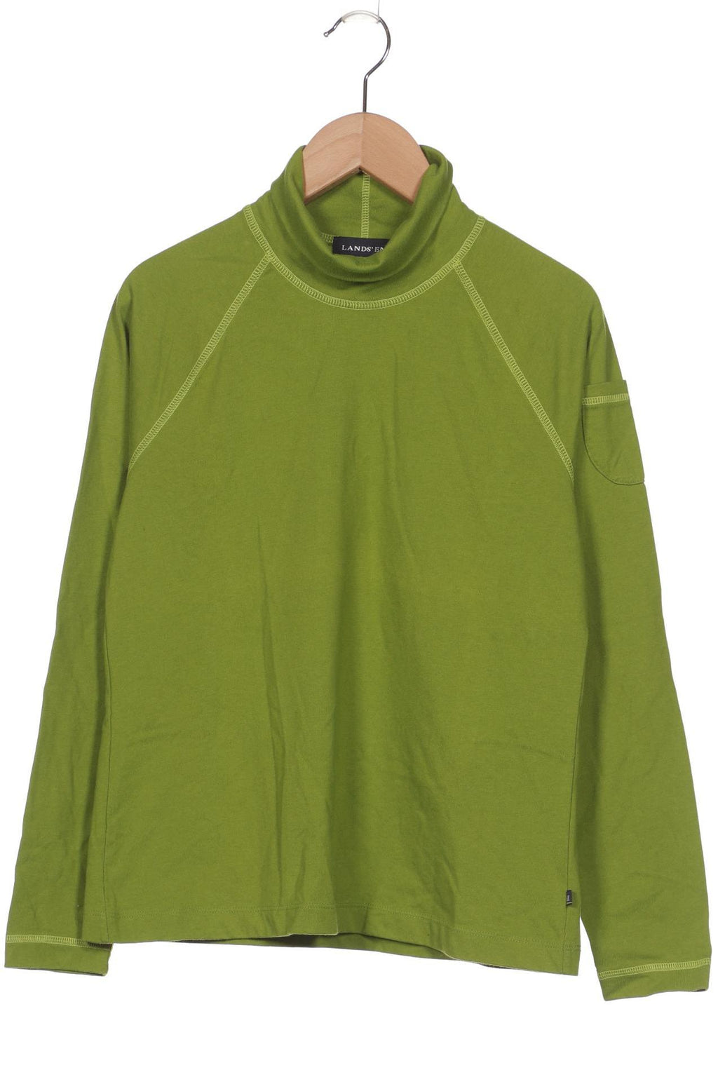 Lands End Damen Langarmshirt Grün Gr. XS 4