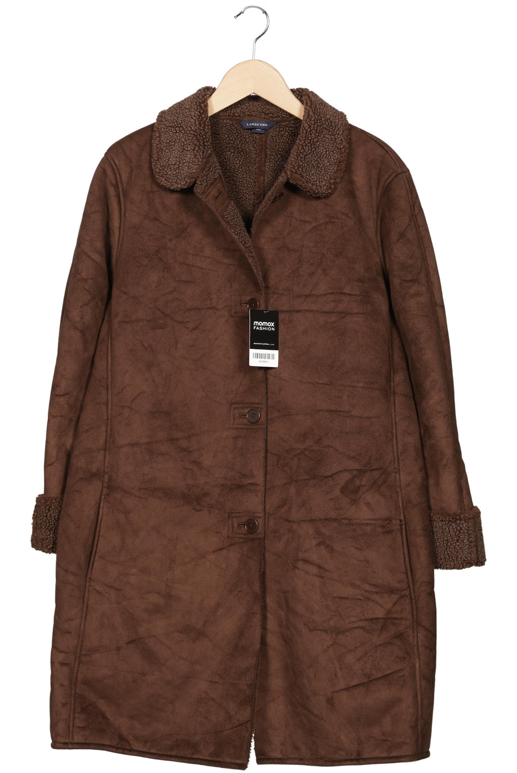 Lands End Women Coat Brown L Synthetic 3