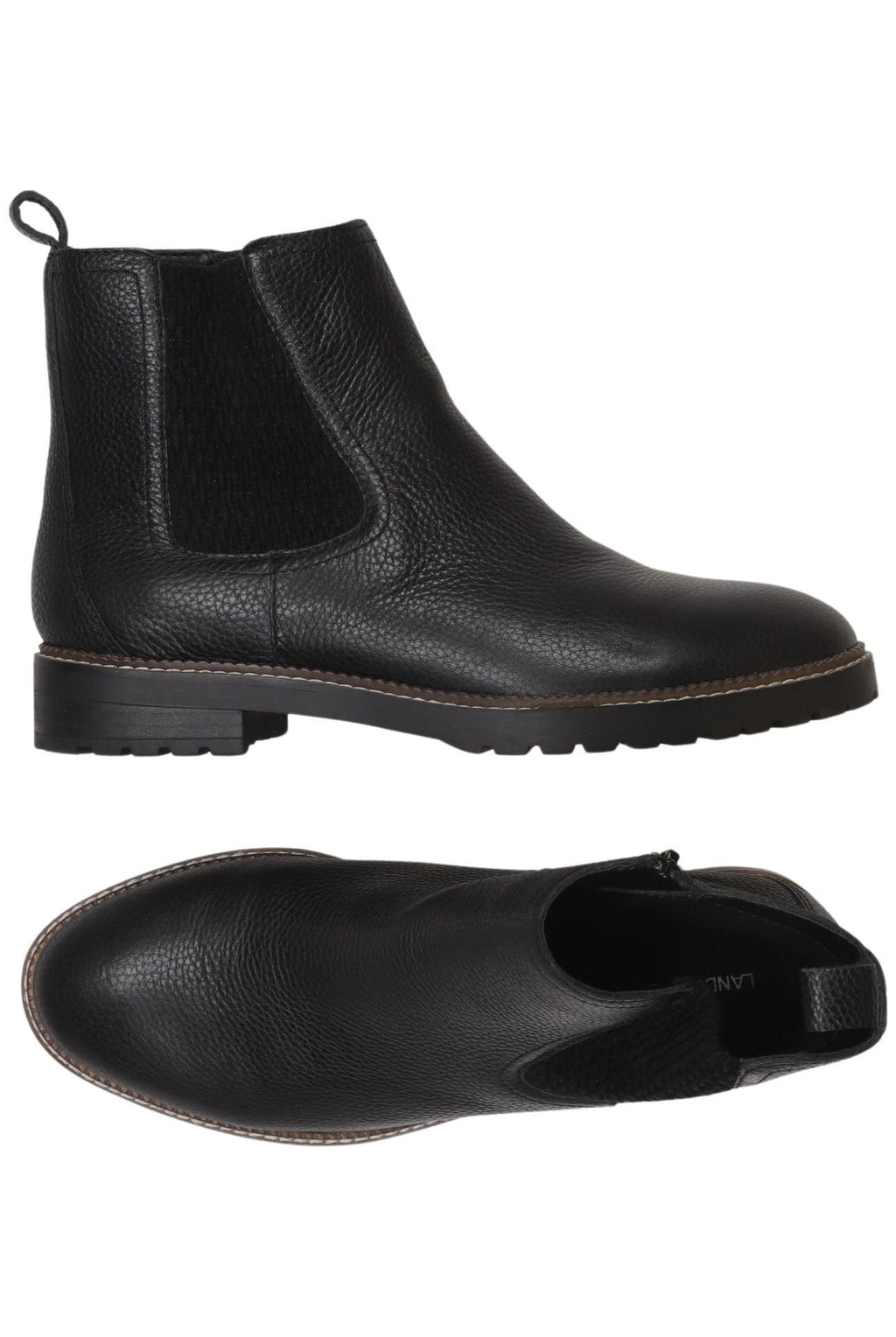 Lands End Women's Ankle Boot Black 38.5 Leather 2