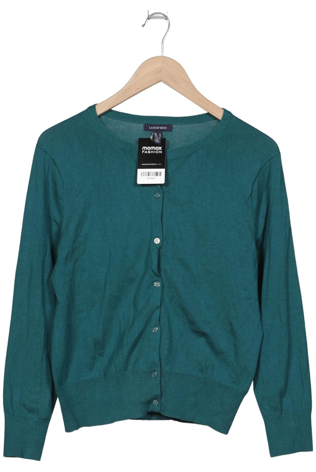 Lands End Knit Cardigan Turquoise Size S 2