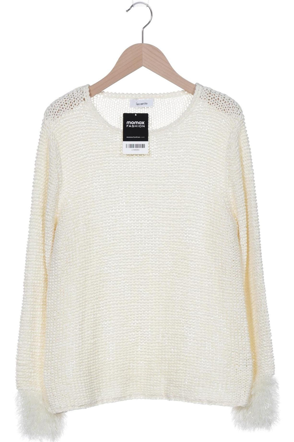 Lecomte Women's Sweater Cream White EU 38 Synthetic Second Hand 4