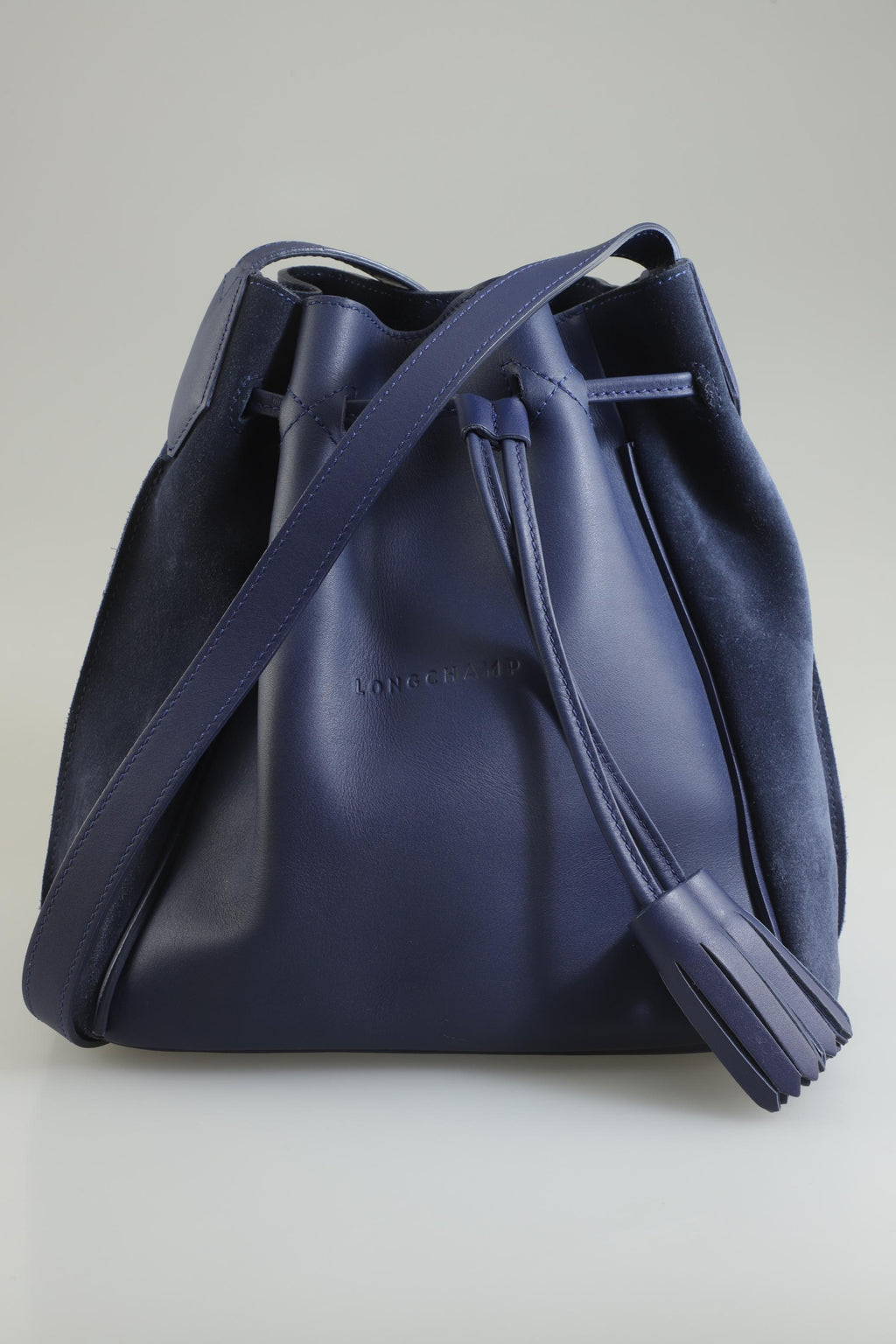 Longchamp Women's Handbag Leather Navy Blue 3