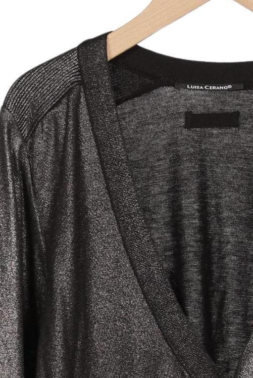 Luisa Cerano Knit Cardigan Gray M 5