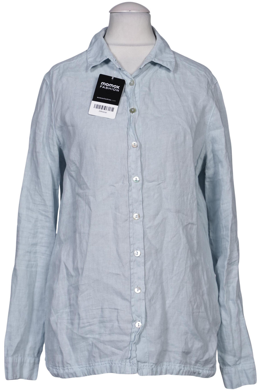Maas Damen Bluse Hellblau EU 34 Leinen 2