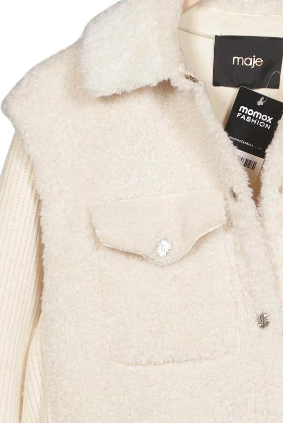 Maje Women Coat Cream White EU 34 4