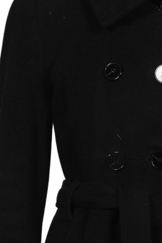 Mango Women Coat Black Size XS 4