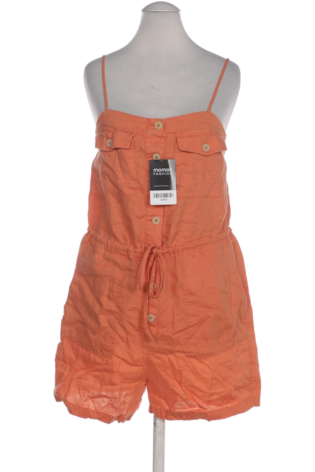 Mango Overall Orange XS Linen 4
