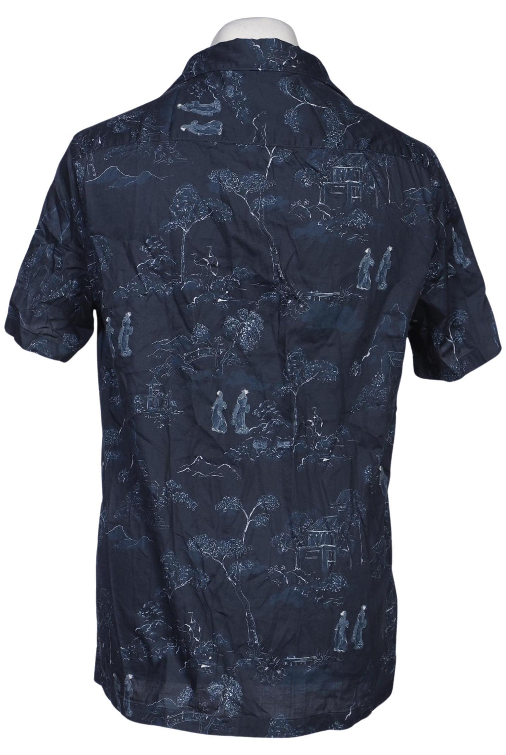 Mango Man Shirt Navy Blue M Cotton 8