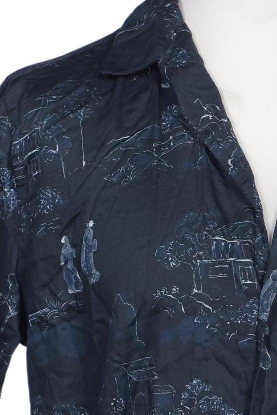 Mango Man Shirt Navy Blue M Cotton 9