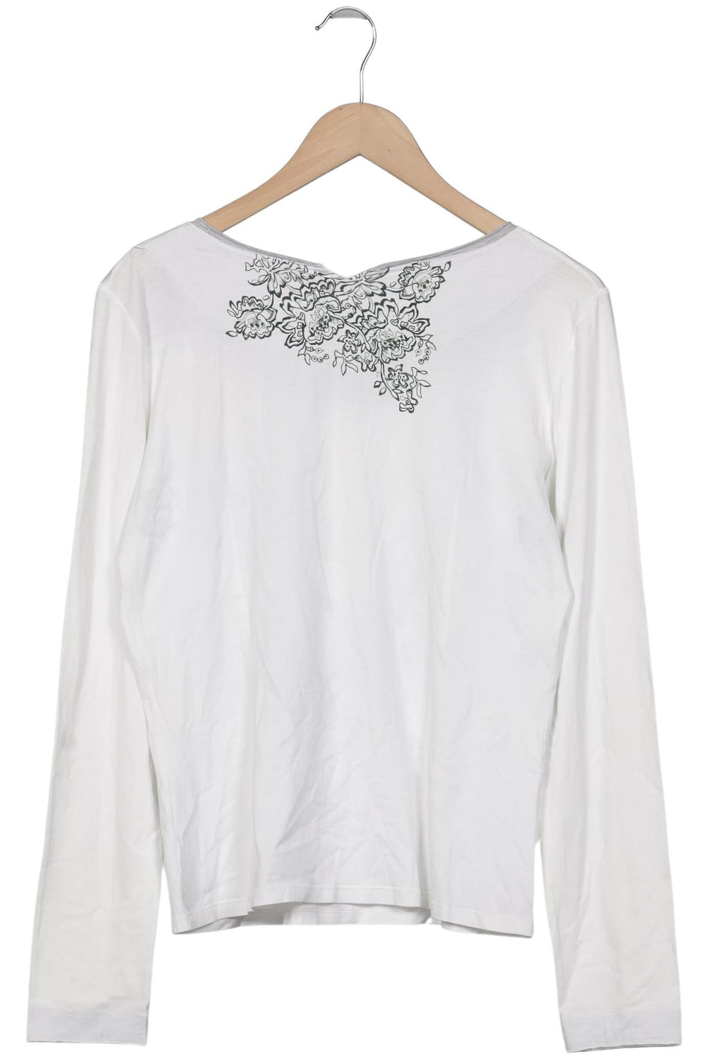 Marc Cain Women's Long Sleeve Shirt White Size L 4