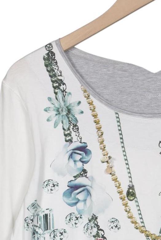 Marc Cain Women's Long Sleeve Shirt White Size L 5