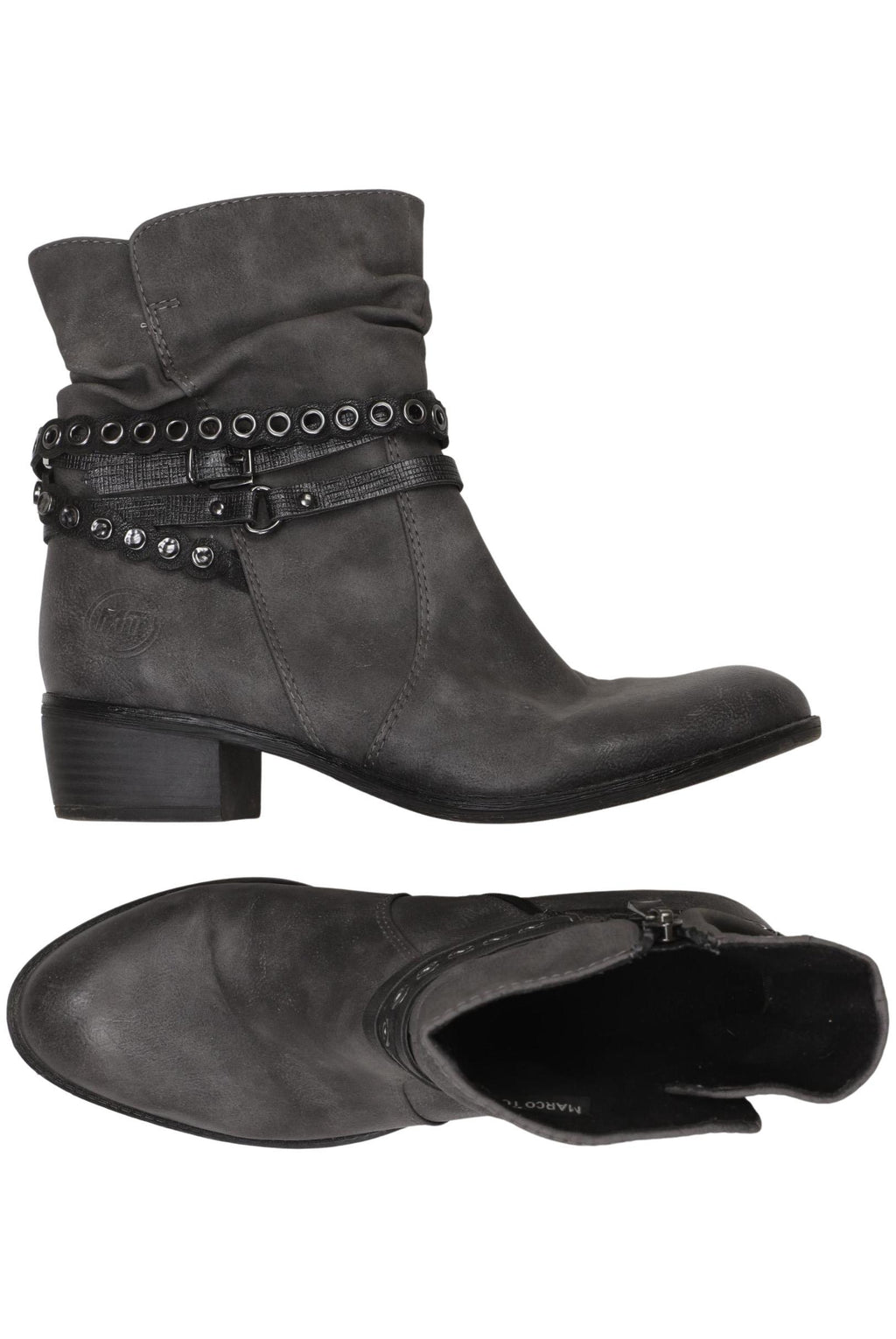 Marco Tozzi Women's Ankle Boot Gray EU 38 Synthetic Leather 7
