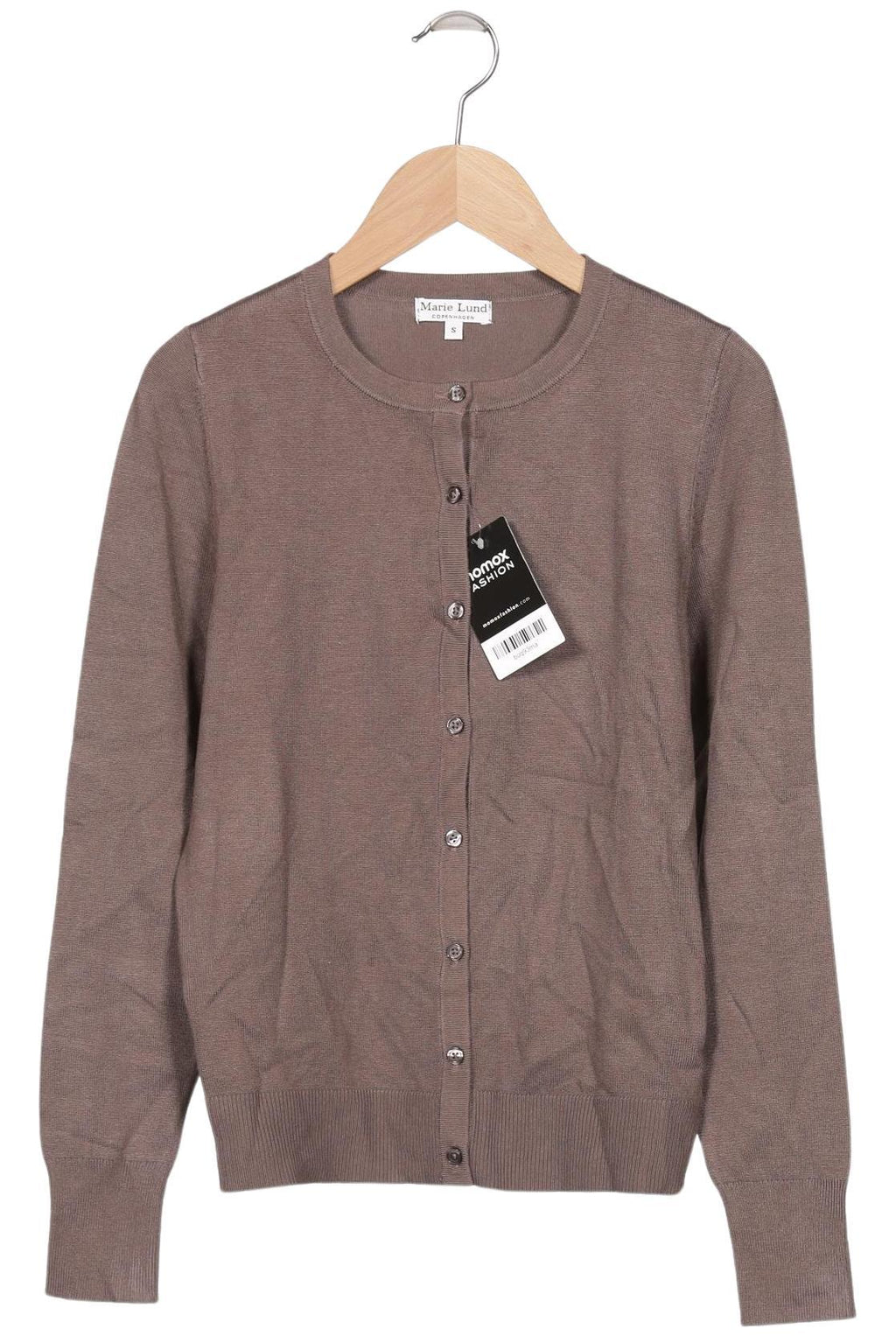 Marie Lund Women's Knit Cardigan Brown Size S 3