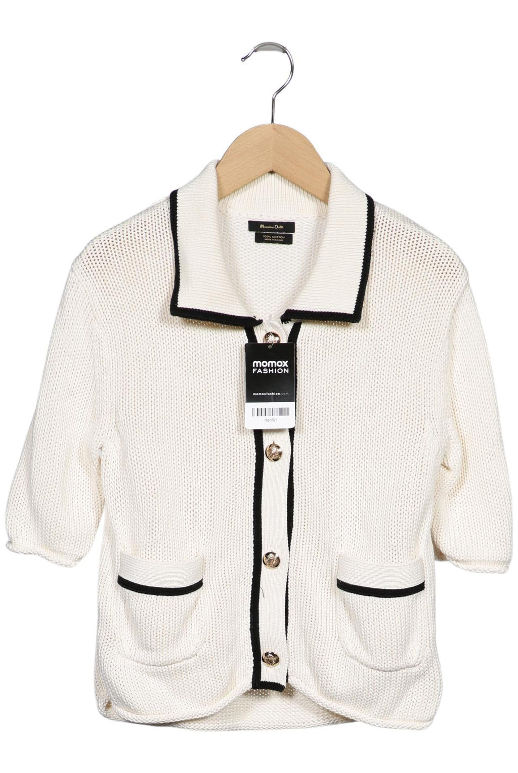 Massimo Dutti Women's Cardigan Cream White Size XS Cotton 5