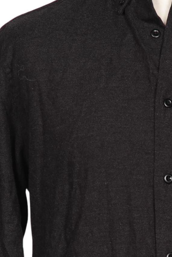 Massimo Dutti Herren Hemd Grau L Baumwolle 9