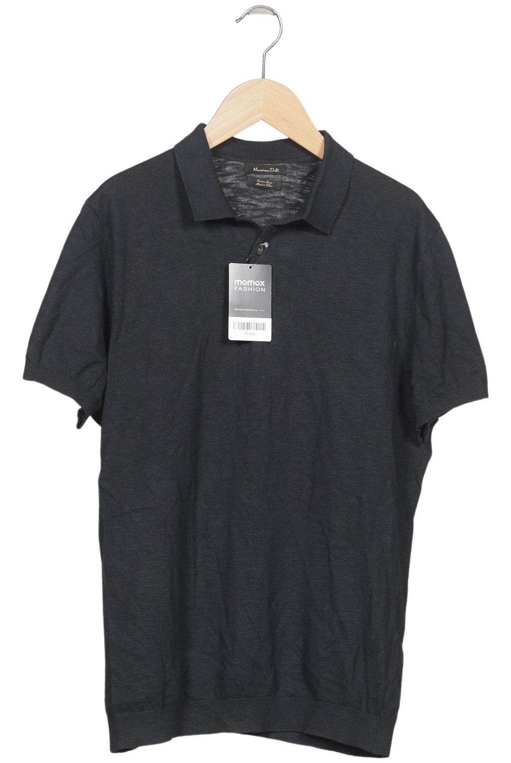 Massimo Dutti Polo Shirt Gray M Linen Cotton 2
