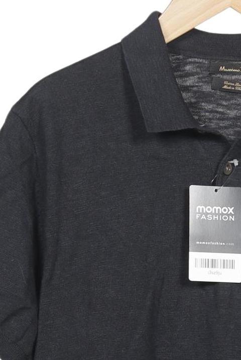 Massimo Dutti Polo Shirt Gray M Linen Cotton 3