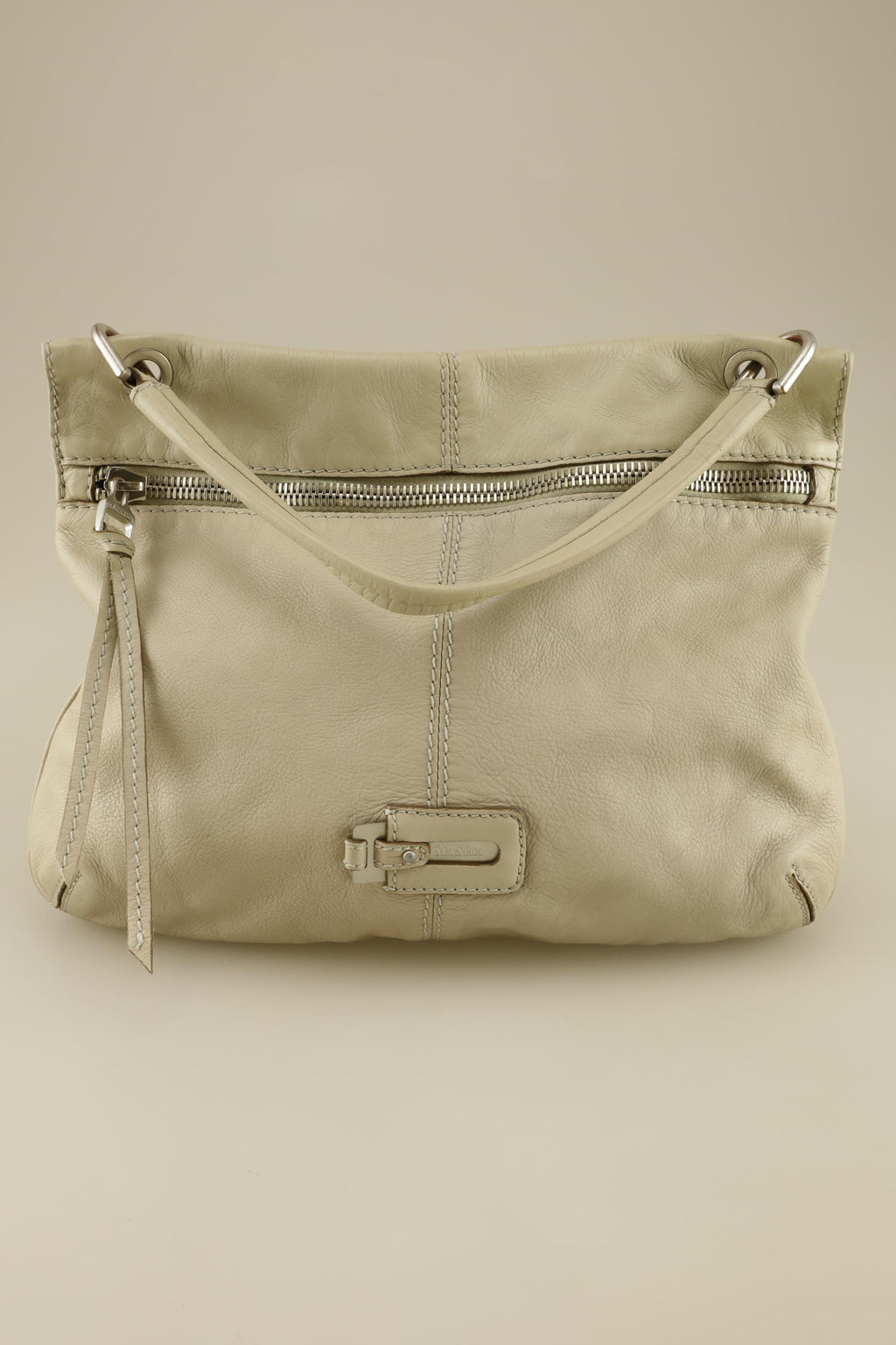 Max Mara Women Handbag Beige Leather 4